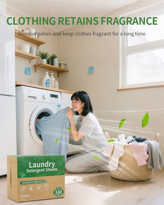 জৈব বিঘ্নিত লন্ড্রি ডিটারজেন্ট শীট 11 * 14cm 2.8-3g / শীট গভীর পরিষ্কারের জন্য 50% সক্রিয় উপাদান সহ