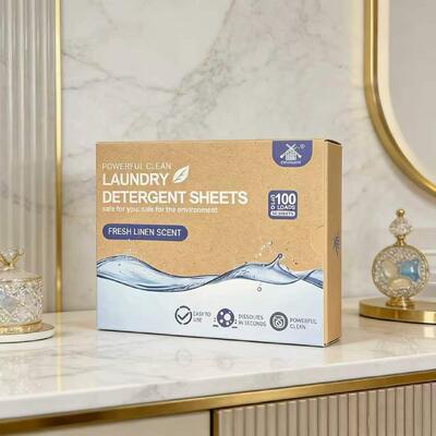 Strong Cleansing Eco-Friendly Laundry Detergent Sheets with Customizable Fragrance for Tough Stains