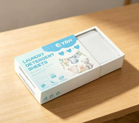 ভালো দাম কার্যকরী দাগ অপসারণের জন্য কাস্টমাইজযোগ্য সুগন্ধ এবং 11*14 সেমি আকার সহ বায়োডিগ্রেডেবল ফর্মুলা ইকো লন্ড্রি শীট অনলাইন